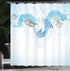 Ambesonne Nautical Shower Curtain, Marine Theme Seashells Ocean Waves Fishes Seahorse Swirls Curves and Bubbles, Cloth Fabric Bathroom Decor Set w...