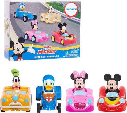 Mickey Mouse Diecast Vehicle 4-Piece Set, Packaging Styles May Vary, Officially Licensed Kids Toys for Ages 3 Up, Amazon Exclusive...