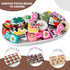 12pcs Silicone Beads - Oblong Focal Beads for Keychain, Pen, Bracelets, and Necklaces - Safe, Unbreakable Silicone - Teach Pencil Board Color...