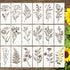 18Pcs Wildflower Stencils Flower Leaf Painting Stencils Reusable Wild Flower Stencil Plastic Art Drawing Templates DIY Crafts Plant Stencil for Pa...