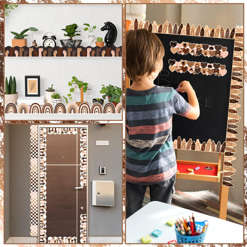 82ft Back to School Diversity Bulletin Board Borders Set Equality Growth Skin Tone Hands Hearts Border Trim for School Classroom Sunday School Off...