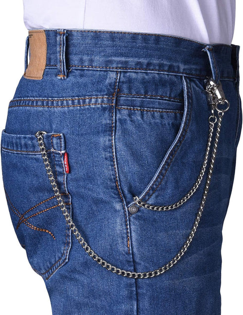 wisdompro Keychain, Heavy Duty 16 Inch Pocket Keychain Wallet Chain with Lobster Clasp and 2 Keyrings for Jeans Pants...