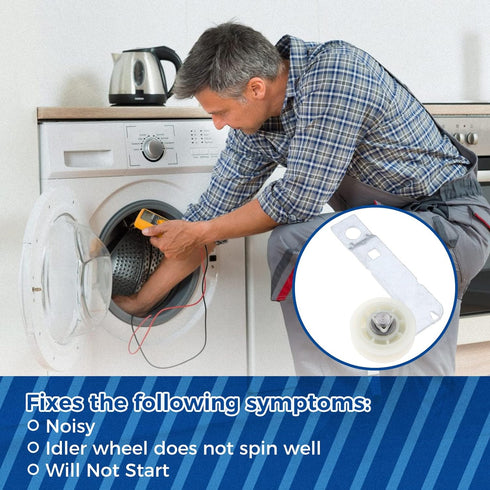 W10837240 Dryer Idler Pulley with Bracket, Replacement for Whirlpool, Kenmore, Replace 279640 W10118756 W10547290 PS11726337 3387372 3388674 W10118754