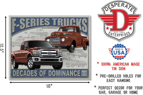 Ford - F Series Trucks Metal Tin Sign...