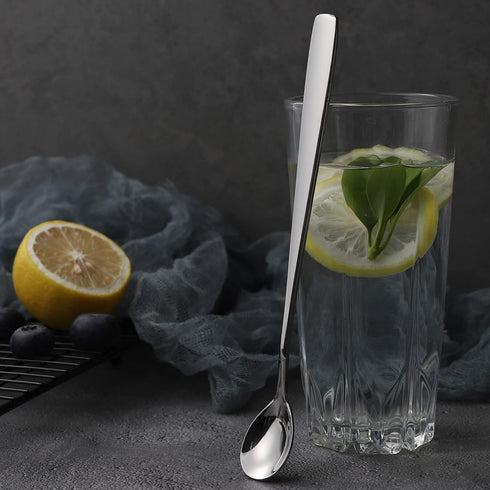 Stainless Steel Iced Tea Spoons Set of 6 Cocktail stir sticks Spoons Bar Spoon for Cold Drinks...