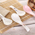 VanEnjoy Set of 4 Chinese/Japanese Ceramic Soup Spoons, Pink Cherry Blossom in Snow Pattern Ceramic Spoon Suitable for Soup...
