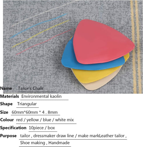 CampTek Tailors Chalk,Sewing Fabric Chalk And Fabric Markers For Quilting,10PCS Tailor’s Chalk,4PCS Heat Erasable Fabric Marking Pens with 4 Refil...