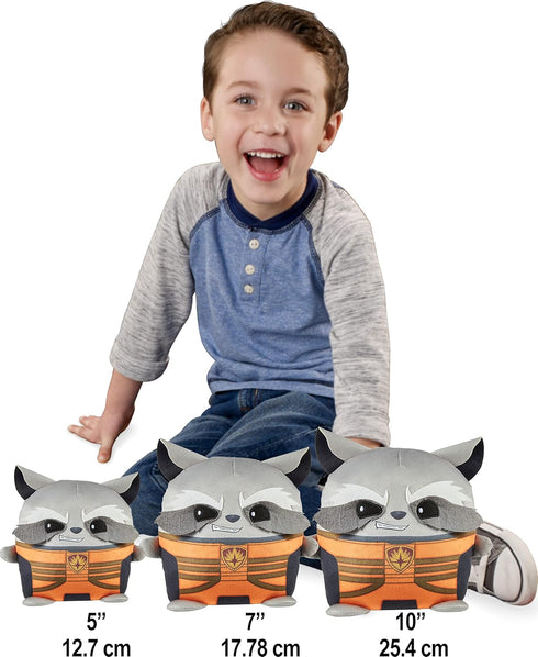 Mattel Marvel Cuutopia 10-inch Rocket Raccoon Plush Character, Super Hero Soft Rounded Pillow Doll, Collectible Toy Gift for Kids & Fans Ages 3 Ye...