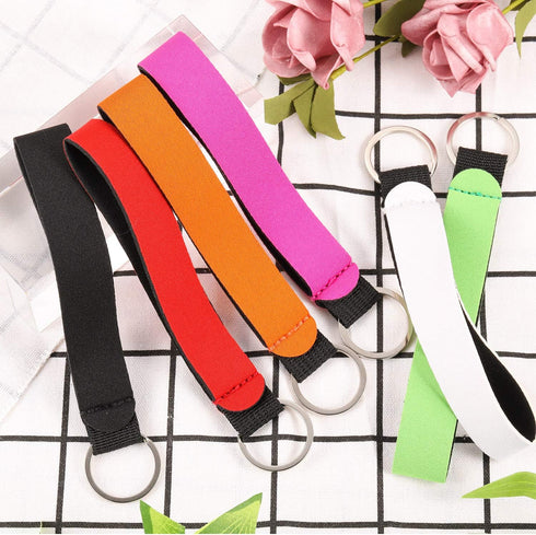 Yaomiao 20 Pieces Neoprene Wristlet Strap Keychain Lanyard Hand Keychain Wrist Phone Lanyards Bulk for Women...
