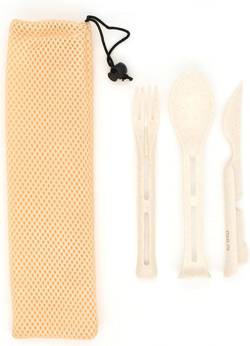 Portable Camping Utensils Set: Reusable Cutlery and Utensils Case for Travel, Work, and Lunch - Silverware Kit for Outdoor and Office Use, Eco-Fri...