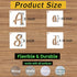 3 Inch Letter Stencils for Painting on Wood, 62 Pcs Calligraphy Alphabet Stencils and Number Stencils, Cursive Lettering Stencil Upper and Lowerca...