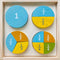BeginAgain Fraction Puzzle - Chunky Learning Puzzle - 10 Piece Puzzle, Kids 2 and Up, 7.5" x 7.5" x 1"...
