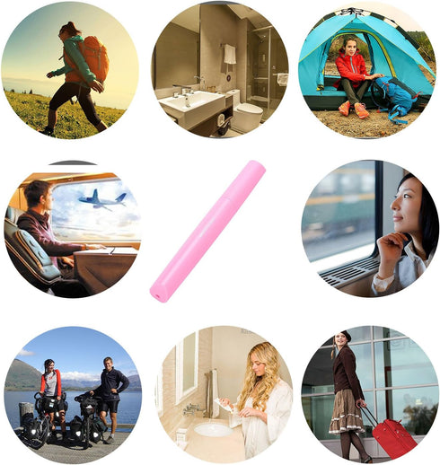 Plastic Travel Toothbrush Cover Portable Toothbrush Box, Breathable Design with Air Hole More Container Toothbrush Tube Container for Home Daily T...