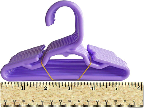 12 Purple 5.5 Inch Purple Hangers for 14 Inch Dolls and 18 Inch Dolls- Doll Clothes Hangers...