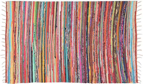 Marubhumi Reversible Area Runner Chindi Rug for Bedroom, Living Room, Kitchen, or Laundry Room 100% Recycled Cotton (20"x 32") - Unique Multi Colo...