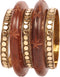 Touchstone New Indian Masterly Handcrafted Embedded Work Natural Crafted Wood Floral Brass Fine Workmanship Designer Jewelry Style Statement Brace...
