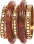 Touchstone New Indian Masterly Handcrafted Embedded Work Natural Crafted Wood Floral Brass Fine Workmanship Designer Jewelry Style Statement Brace...