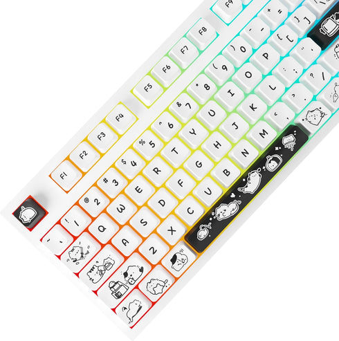 Anime Keycaps 115 PBT Dye Sublimation XDA Profile Japanese Anime Keycap for 61/64/68/84/75/87/96/104/108 Cherry Mx Gateron Kailh Switch Mechanical...