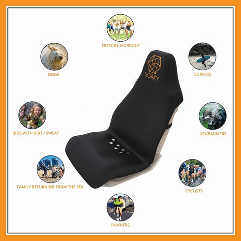 Waterproof car seat Cover Protector, Universal-fit. Durable D-600 Fabric, Water-Repellent, Sweatproof, Dirtproof, Suits All Outside Activities....
