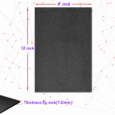 ABS Plastic Sheet 1/16 Inch Thick 8" x 12", Two-Sided Hard ABS Sheet(Matte & Textured Finish), Flexible High Tensile DIY Materials for Home Decor ...
