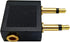 Dual 3.5mm (1/8") Male to 3.5mm Female AUX Audio Jack Adapter Converter for Using Headphone on Airplane Airline Flight (2 Pack)...