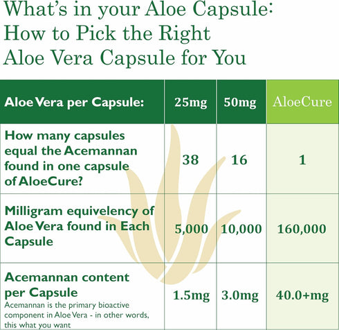 AloeCure Organic Aloe Vera Capsules, 130,000mg Inner Aloe Leaf Equivelant per Serving, Support Gut Health & Digestive Comfort, Stomach Acid Buffer...