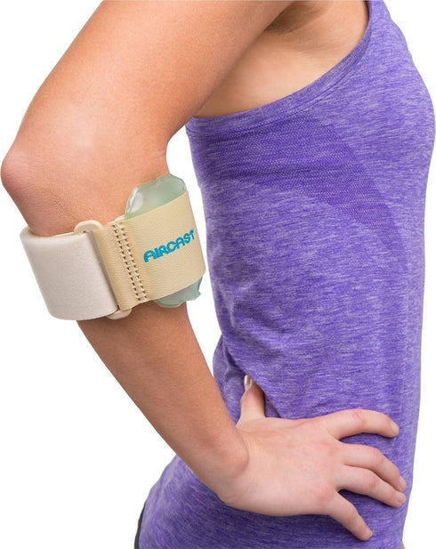 Aircast Pneumatic Armband: Tennis/Golfers Elbow Support Strap, Beige...