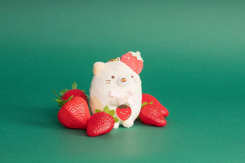 SUMIKKOGURASHI Neko San-X Original Strawberry Series Keychain...