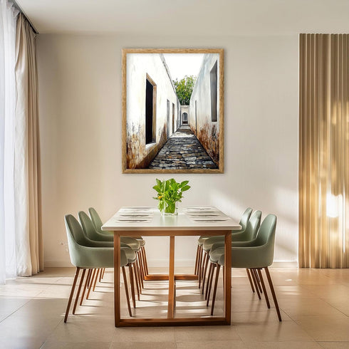 Posterizer 1 pcs-quiet Mediterranean or North African village alleyway 3-Photography Art Gift for Men Women Entrepreneur Teens Decor for Home & O...