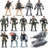 3 otters 13PCS Army Men Toy Set, Military Action Figures with Weapons Special Force Soldiers Riding on Armored Vehicle for Kids Birthday Gift...