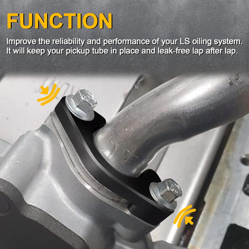 LS Billet Oil Pump Pickup Tube Girdle Brace Hold Down Compatible with GM Chevy LS Engines 5.3L 6.0L 6.2L LS1 LS2 LS3 LS6 L33 L59 L76 L92 L98 L99 L...