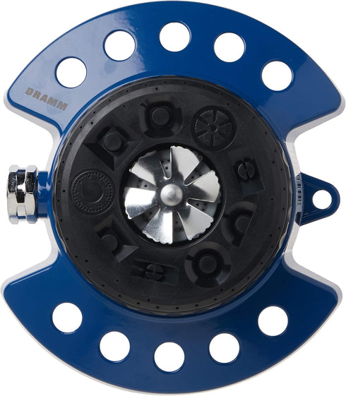 Dramm 15025 ColorStorm 9-Pattern Turret Sprinkler with Heavy-Duty Metal Base, Blue...
