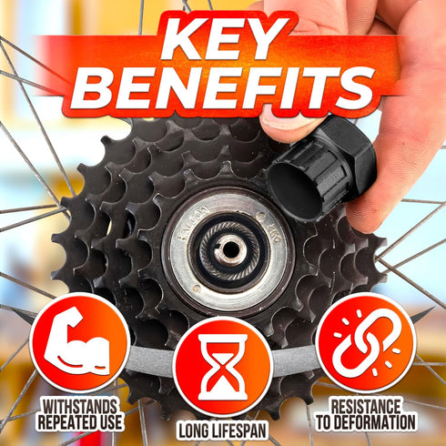 Bike Freewheel Removal Tool - Bicycle Cassette Removal Tool Bicycle Sprocket Remover & Install Tool - Free Wheel Removing Tool Cassette Lockring T...
