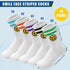 10 Pairs Cute Smiling Face Socks Cotton Striped Tube Socks Novelty Funny Crew Double Stripes Smile Athletic Socks for Women Girls...