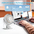 5 Speeds Clip on Fan Rechargeable - Mini USB Portable Desk Fan with Clip, LED Display Powerful Silent Table Fan, 720°Flexible Rotation for Bed, Ho...