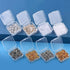 Small Bead Organizer Boxes, 19 Pieces Plastic Storage Cases Mini Clear Bead Storage Containers Transparent Boxes with Hinged Lids for Jewelry Maki...