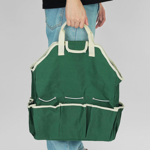 Garden Tool Bag 14.6" x 5.5" x 16.5" Large Oxford Waterproof with Pockets Garden Tote Bag Gardening Plant Tool Organizer Storage Carrier Store for...