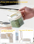 Mlici 8.6 oz Condiments Container Seasoning Jars, Kitchen Spicy Jars with Lids and Spoons, Tea Coffee Sugar Canisters Glass Spice Box, Set of 3, W...