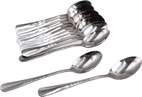 Pack of 15 - Stainless Steel Extra-Fine 6.7 Inches Hard to Bend Table Teaspoon, Silver...