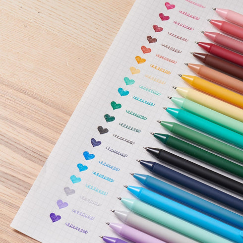 Kaco Gel Pens 20 Assorted Color Ink 0.5mm Fine Point, Cute Stationery Journaling Note Taking Pens Retractable Office School Supplies...