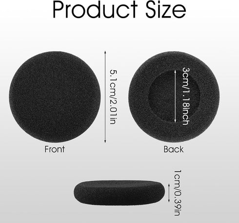 3 Pairs Headphone Covers 50mm Ear Cushions Foam Replacement Earphone Ear Pad Headset Sponge Covers for Most Headphone Headsets......