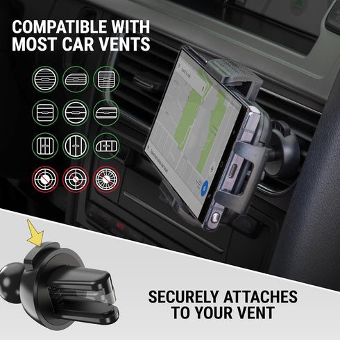 Scosche SUHVWDL-2XCES0 Universal Cell Phone Mount, Rotatable Hands-Free Car Air Vent/Dashboard/Windshield Suction Cup Phone Holder Stand Compatibl...