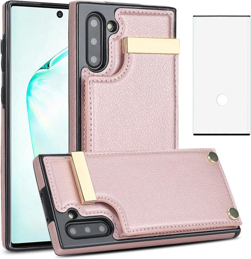 Asuwish Phone Case for Samsung Galaxy Note 10 5G Wallet Cover with Tempered Glass Screen Protector and Leather Purse Credit Card Holder Slot Cell ...