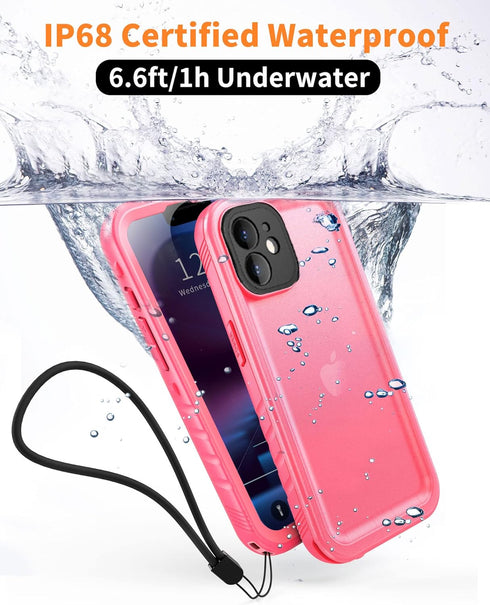 Cozycase Compatible with Waterproof iPhone 11 case, Built-in Screen Protector, Full-Body Rugged Bumper Sealed Case Cover, Shockproof Dustproof Wat...