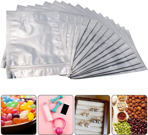 4"x 6" 30 Packs Mylar Bags For Food Storage, Mylar Bags With Window, Freeze Dried Candy Bags, Reusable Storage Bags For Food, Mylar Food Storage B...