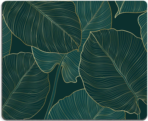 Computer Mouse Pads with Tropical Leaves Design, Square Waterproof Non-Slip Rubber Base Mouse Mat for Office Laptop...