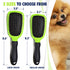 Dog & Cat Brush & Comb Pet Grooming Set - Double Side (Large) - Ultimate Deshedding Tool - Lice and Flea Removing - Perfect Groomer's Tools - Stro...