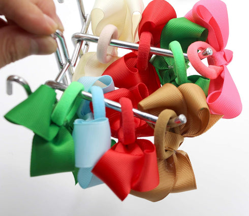 CÉLLOT 40Pcs Boutique Hair Bows Elastic Ties Kids Children Rubber Bands Ponytail Holders Hair Bands For Baby Girls Teens Toddlers in Pairs...