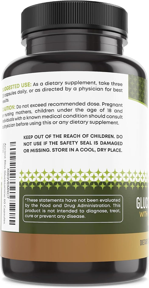 Glucosamine Chondroitin MSM Mobility & Joint Support Supplement for Men & Women with Cartilage Formula for Joint Support by Ancient Bliss (90 Caps...