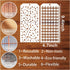 12 Pieces Stencils for Crafts Reusable Honeycomb Polka Dot Stencils Geometry Pattern Mixed Media Stencils for Painting on Wood Paper DIY Cookie Ca...
